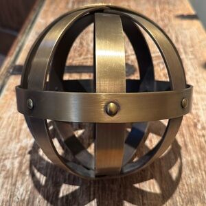 Decorative bronze metal 25” round orb